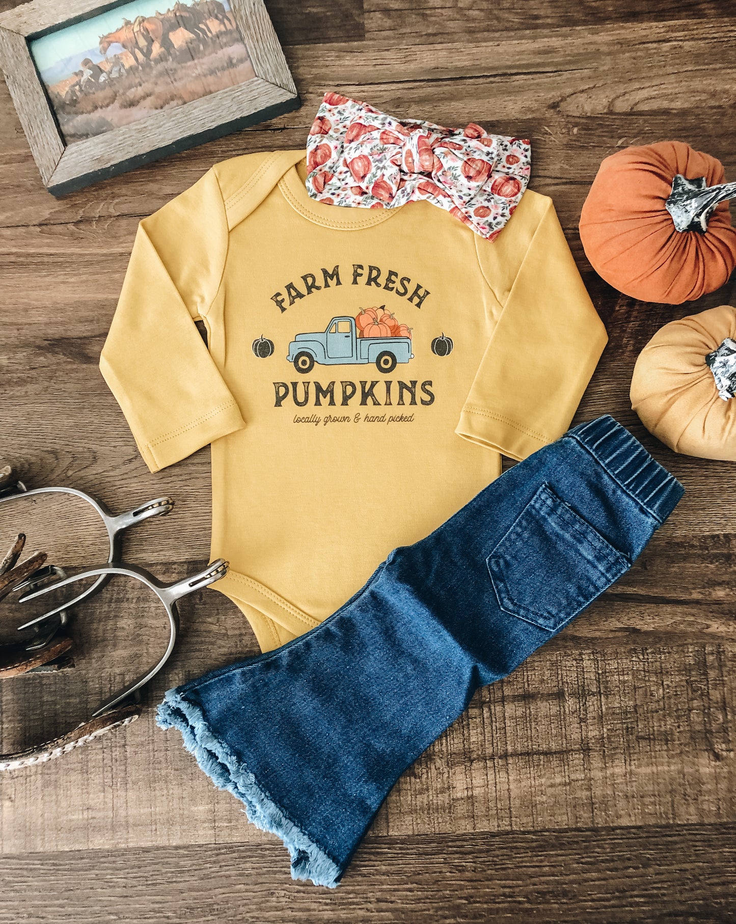 Farm Fresh Pumpkins (Baby) - Tuscan, Long Sleeve