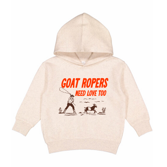 Goat Roper Sweatshirt (Toddler & Youth) - Heather White