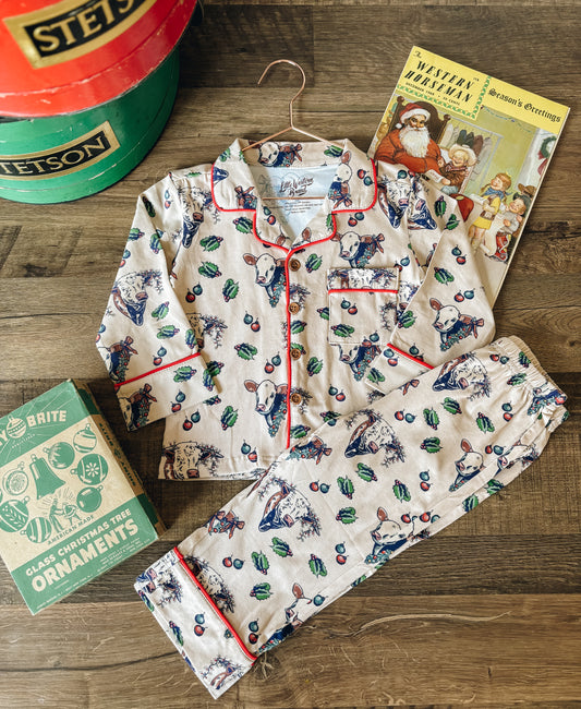 Hereford Christmas Button-Down Pajamas (Toddler & Youth)