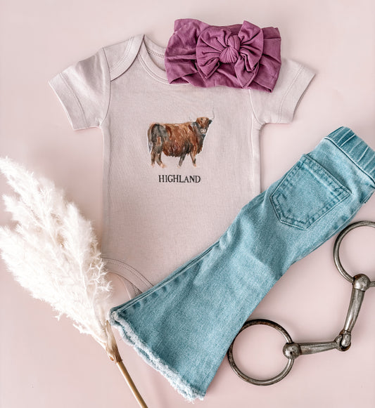 Highland Baby Bodysuit - Wisteria