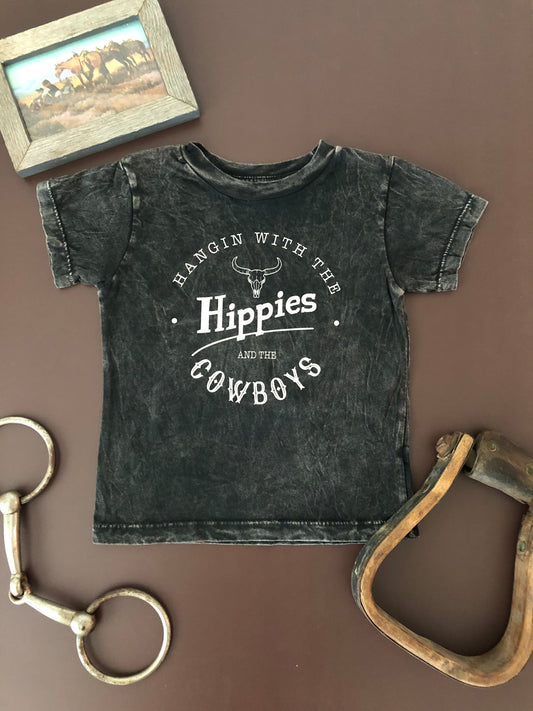 Hippies & Cowboys Toddler Tee - Stone Wash Black