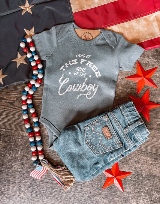 Home of the Cowboy (Baby & Toddler) - Harbor Blue