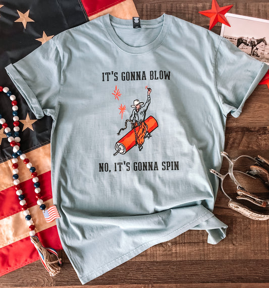 It's Gonna Blow Tee (Adult) - Pale Blue