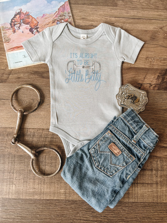 Little Bitty Baby Bodysuit - Mist & Blue