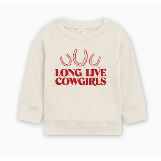 Long Live Cowgirls Pullover (Baby & Toddler) - Natural