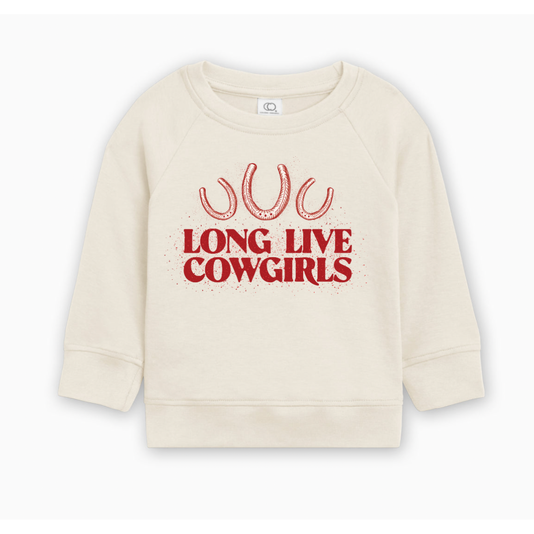 Long Live Cowgirls Pullover (Baby & Toddler) - Natural