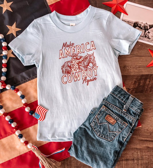 Make America Cowboy Again (Baby, Toddler, & Youth) - Light Blue