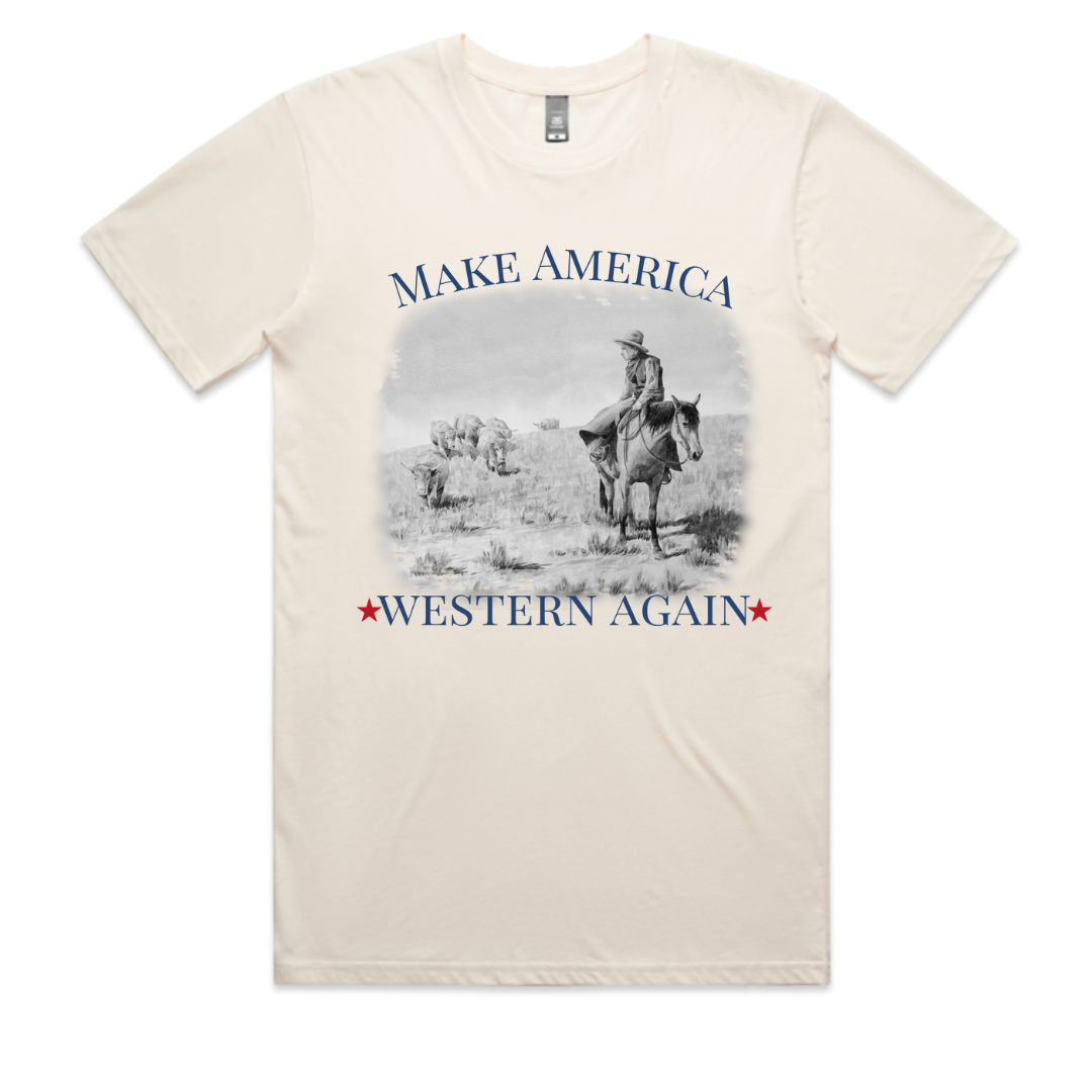 Make America Western Again (Adult) - Natural – The Little Western Brand