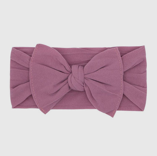 Knot Headband Bow - Mauve