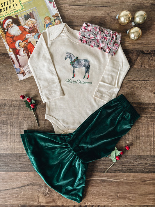 Merry Christmas Grey (Baby, Toddler, & Youth) - Natural