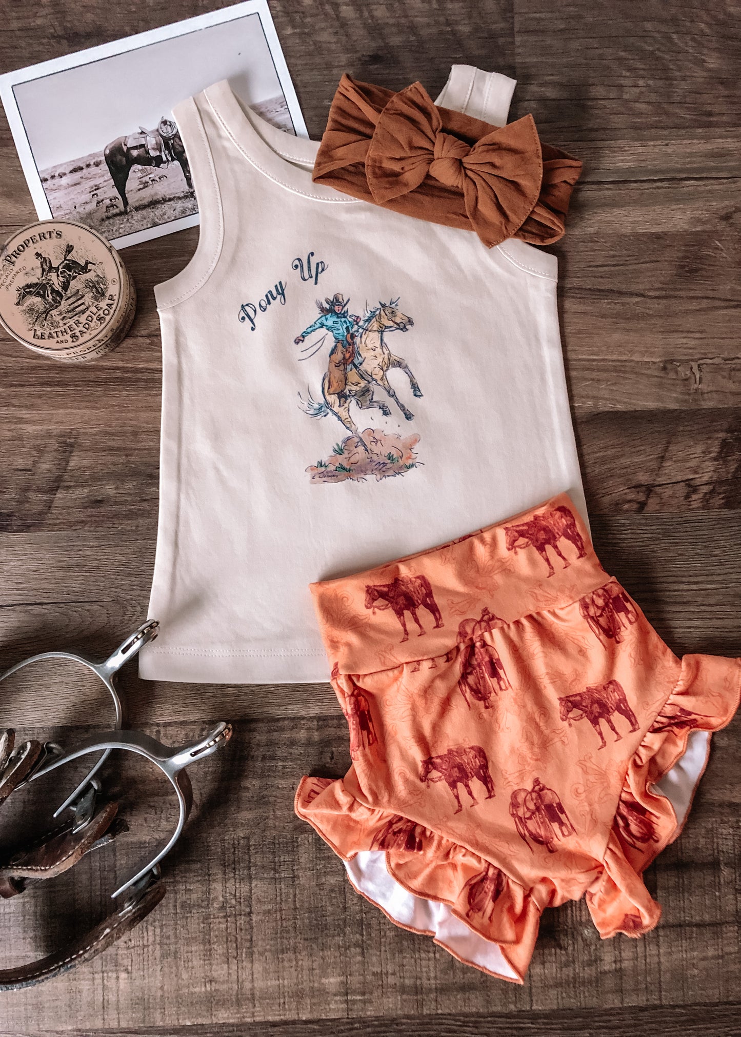 Pony Up Cowgirl Tank (Baby & Toddler) - Natural