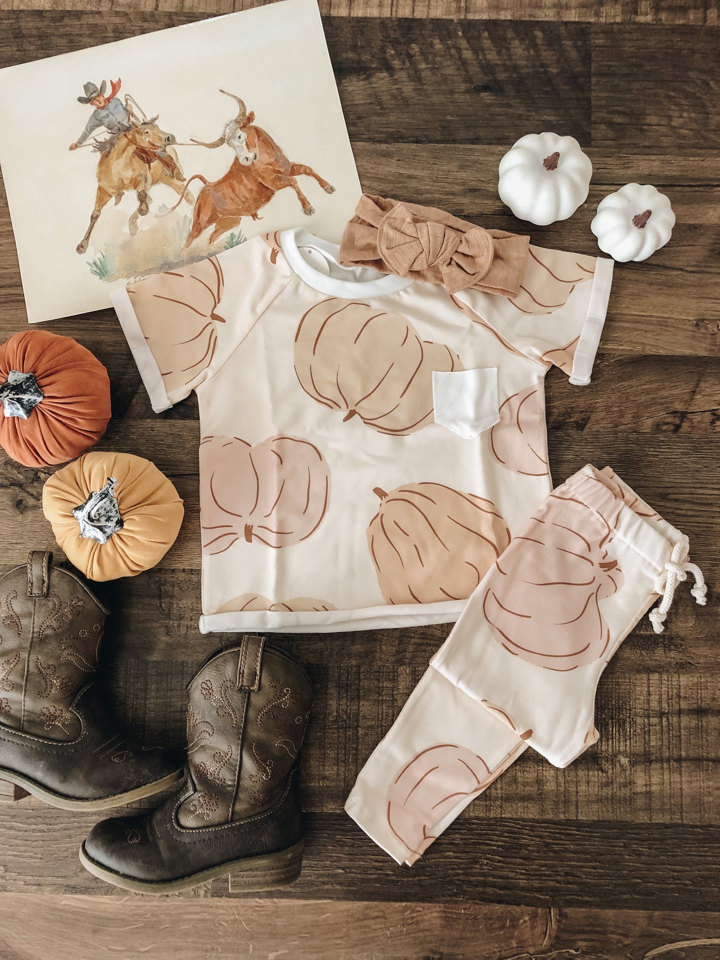 Girls Pumpkin Shirt and Legging Set (Baby & Toddler)