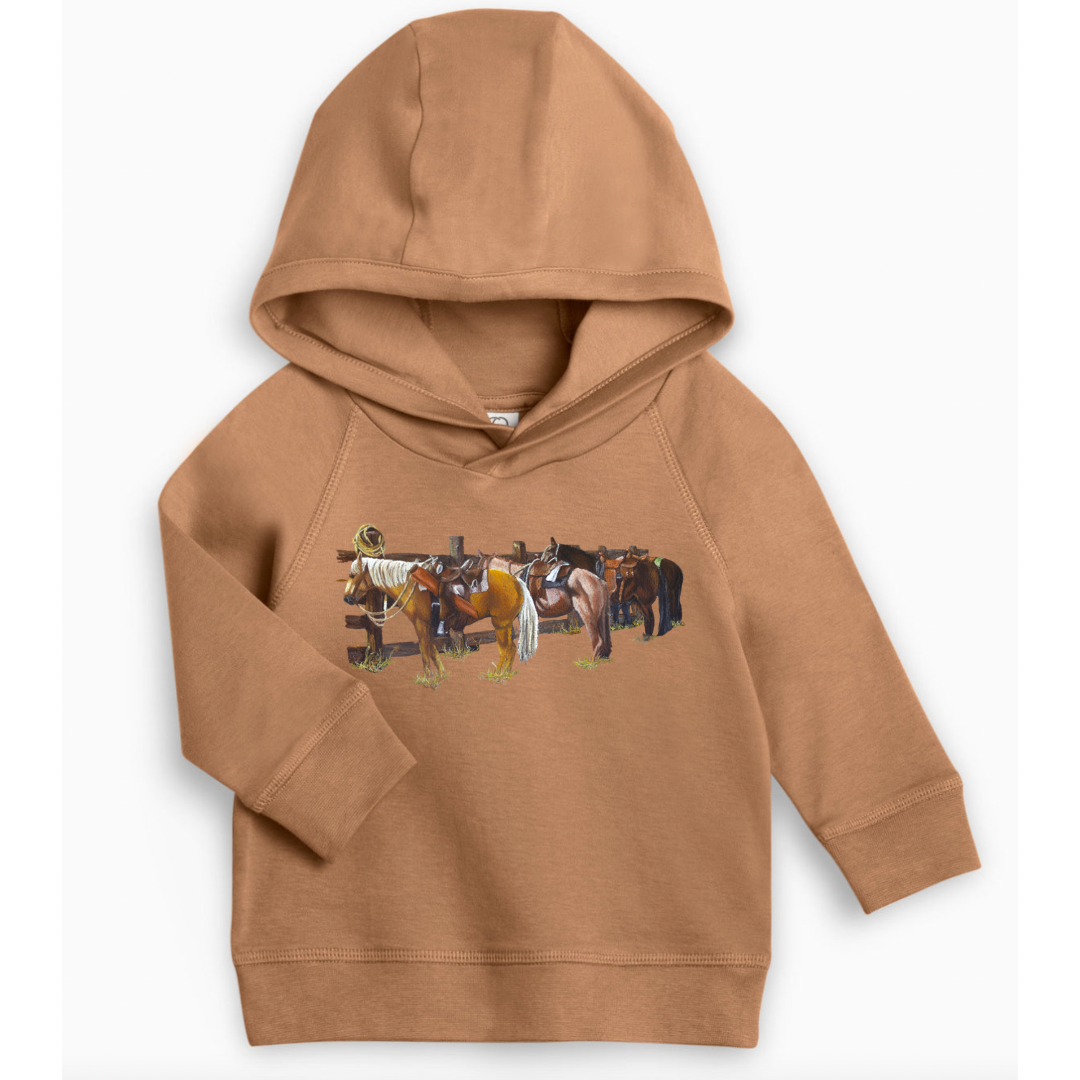 Ranch Horses Hooded Pullover (Baby & Toddler) - Ginger