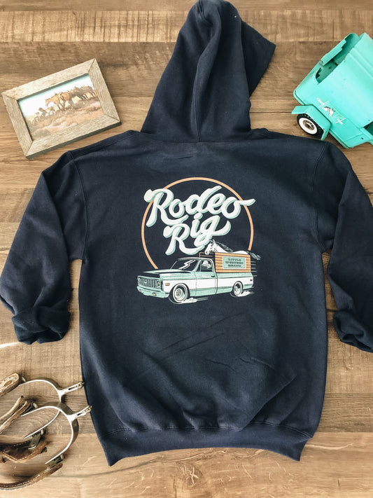 Rodeo Rig Youth Hooded Sweatshirt (Youth) - Navy