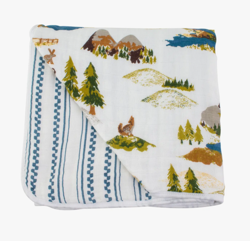 Yellowstone Cotton Muslin Double Sided Blanket