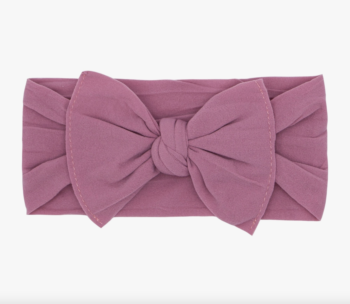 Knotted Headband Bow - Mauve Pink