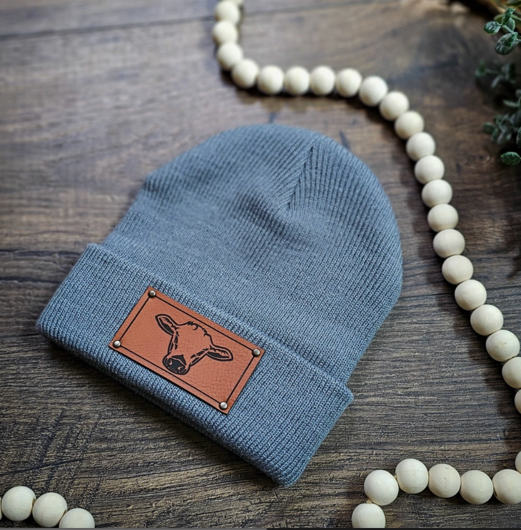 Steer Beanie (Baby & Toddler) - Grey or Rose Gold