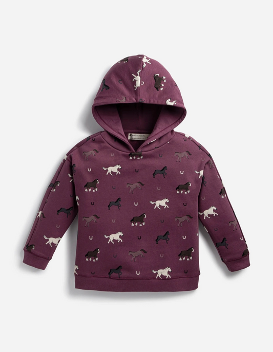 Organic Cotton Fall Horses Hoodie (Toddler)