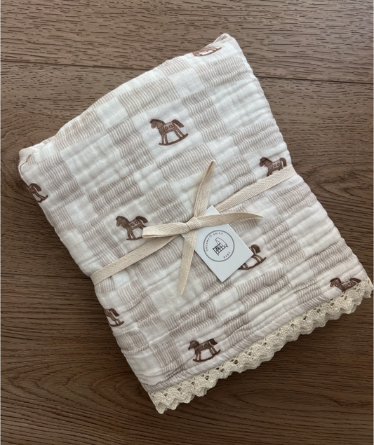 Vintage Ranch 6 Layer Gauze Blanket