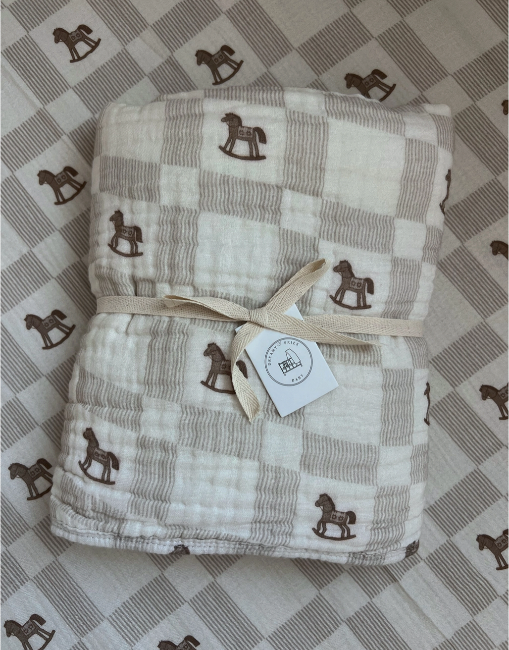 Vintage Ranch 6 Layer Gauze Blanket