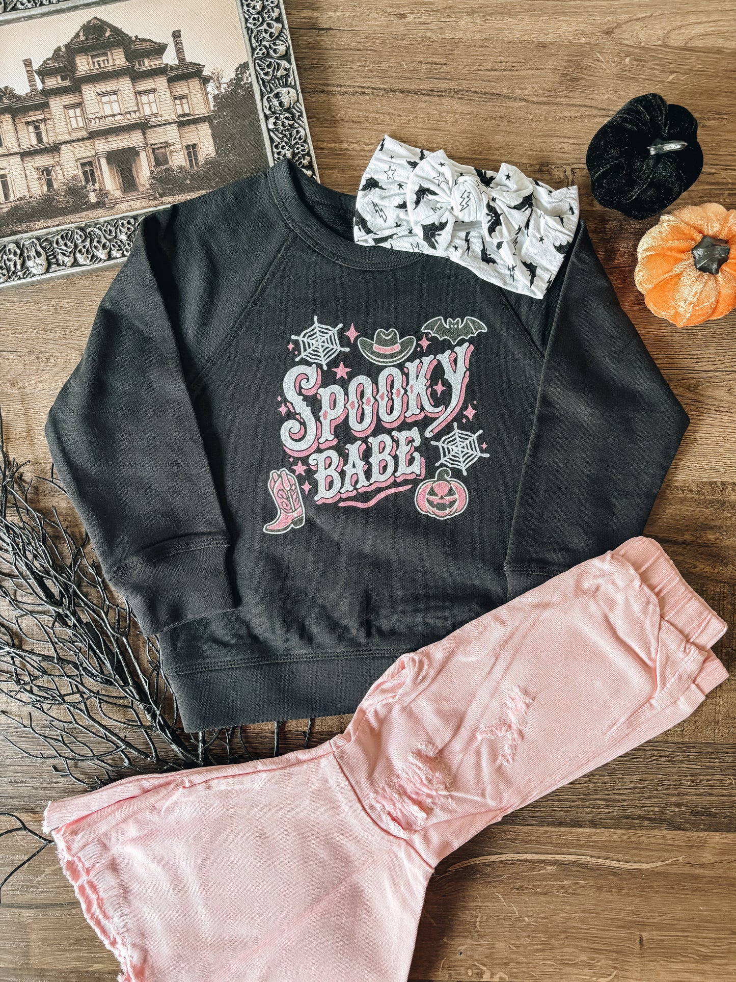 Spooky Babe Pullover (Baby & Toddler) - Black