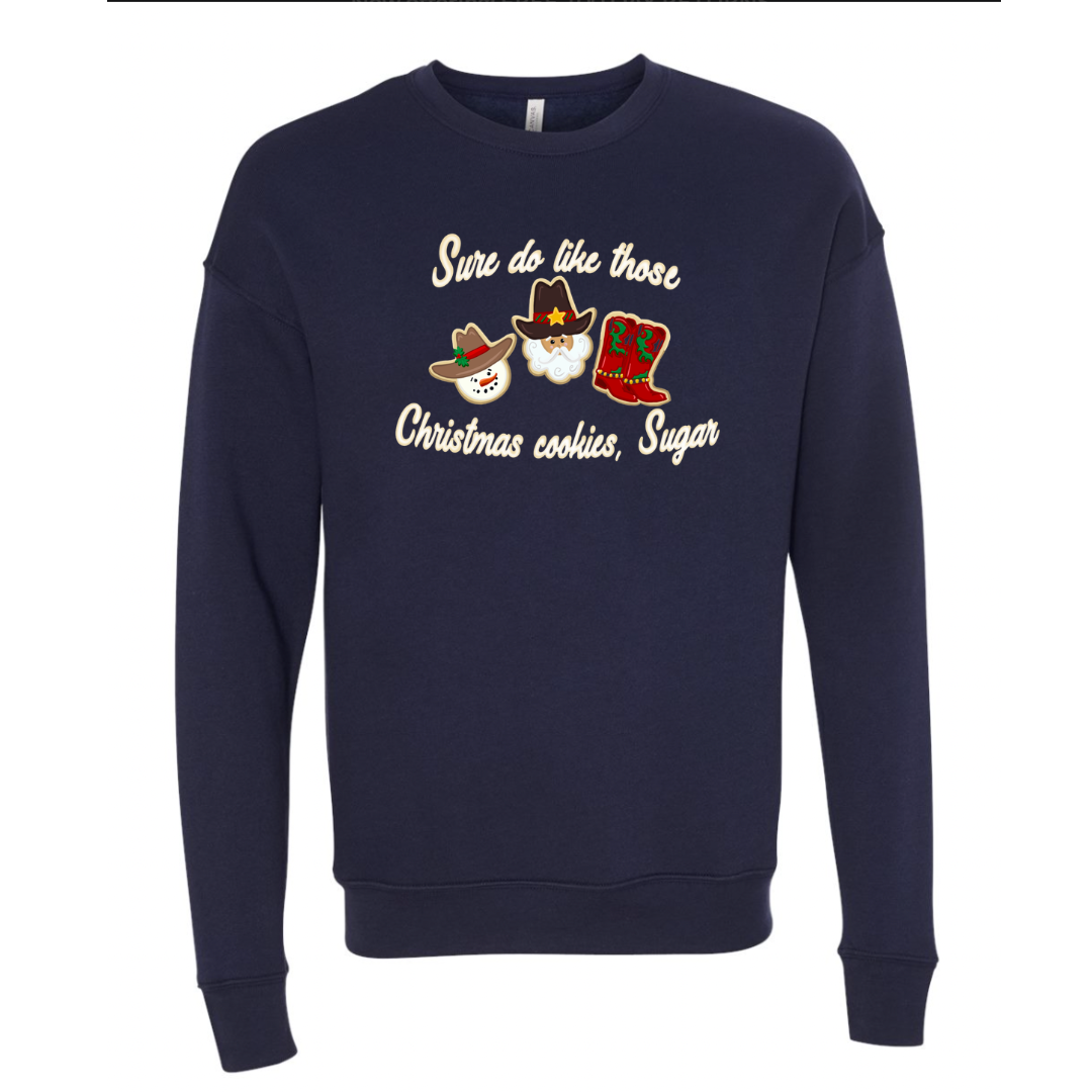 Christmas Cookies Crewneck Sweatshirt (Adult) - Navy