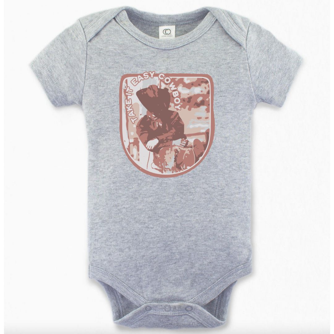 Take It Easy Cowboy (Baby, Toddler, & Youth) - Grey