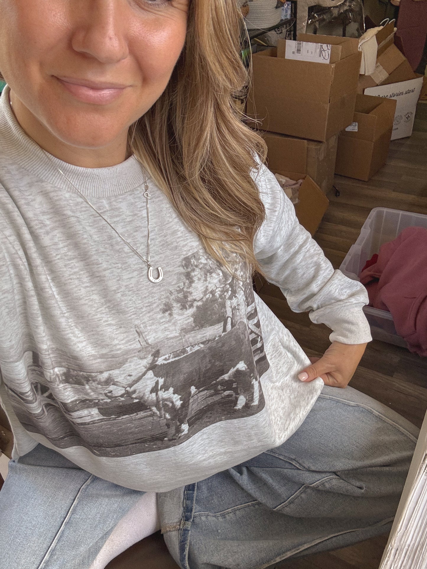 Vintage Hereford Crewneck Sweatshirt (Women's)