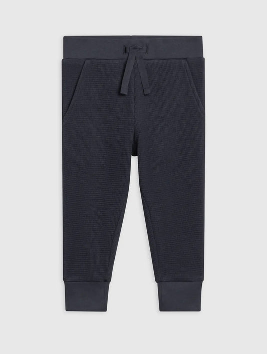 Nelson Waffle Knit Joggers (Baby & Toddler) - Navy