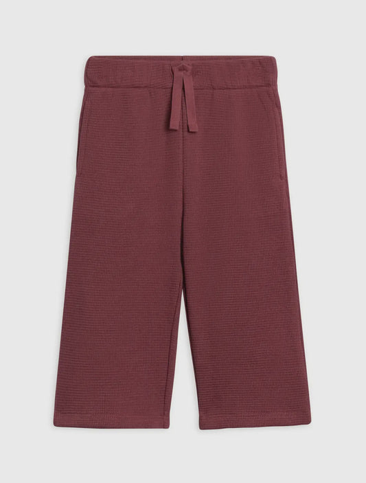 Clove Waffle Knit Joggers (Baby & Toddler) - Mulberry