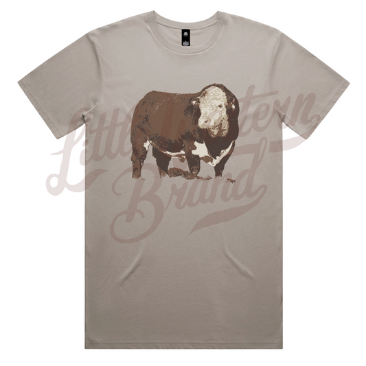 Vintage Hereford Tee (Adult Medium, Large, & 2XL) - Mushroom