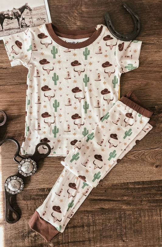 Wild West Organic Cotton Pajamas (Baby, Toddler, & Youth)