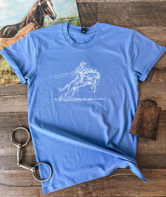 Wild and Free Sketch Tee (Adult) - Lapis
