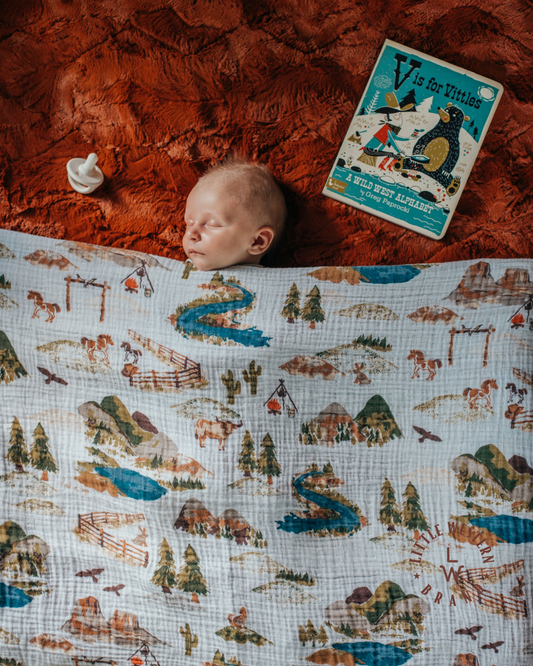 Yellowstone Cotton Muslin Double Sided Blanket