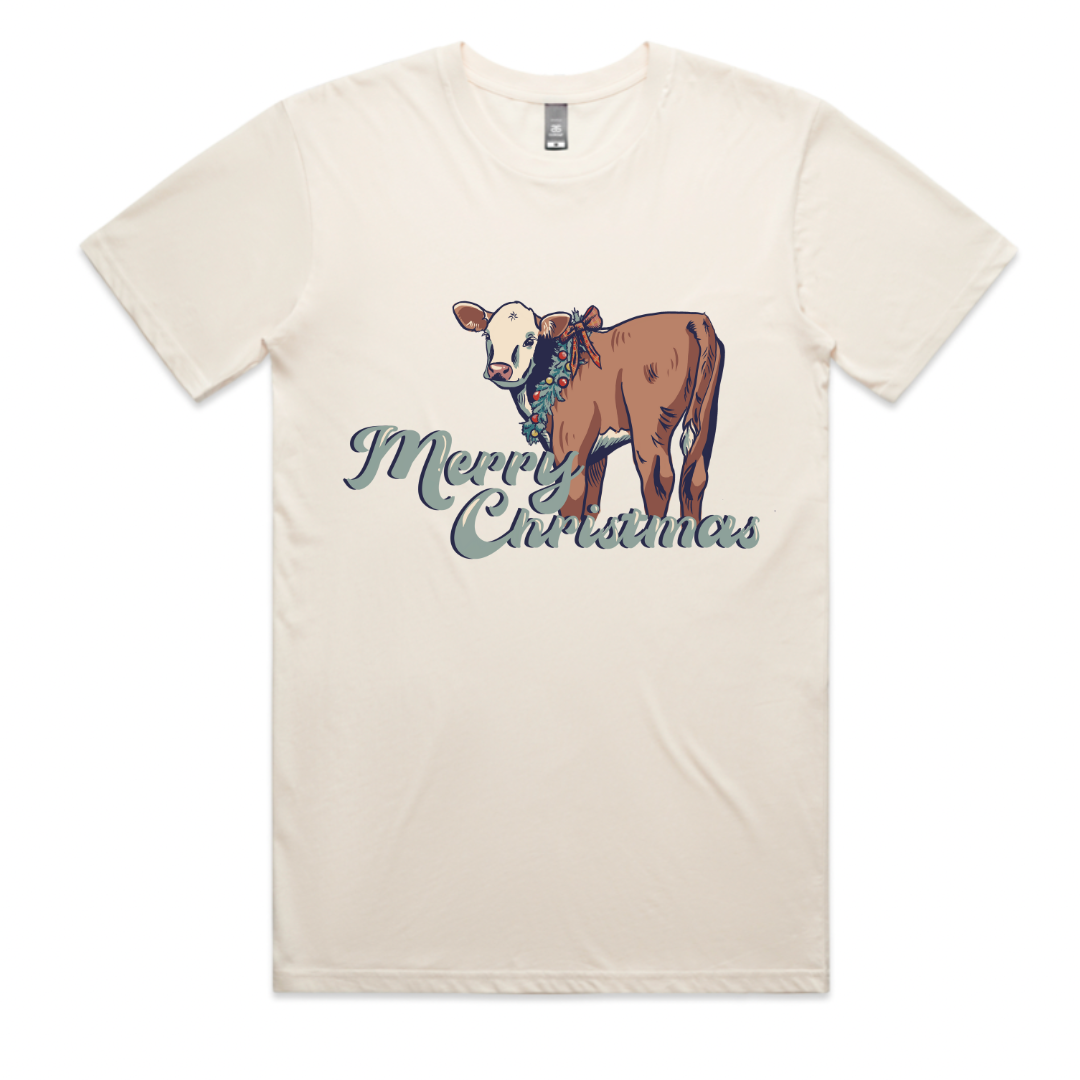 Christmas Hereford Tee (Adult) - Natural