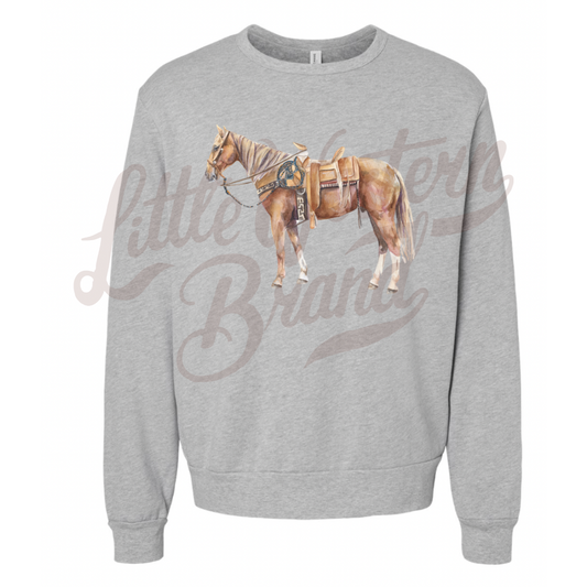 Painted Pally Crewneck Sweatshirt (Adult Large & XL) - Heather Grey