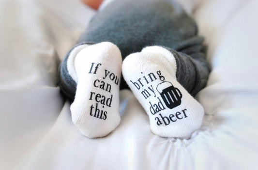 Bring My Dad A Beer Baby Socks