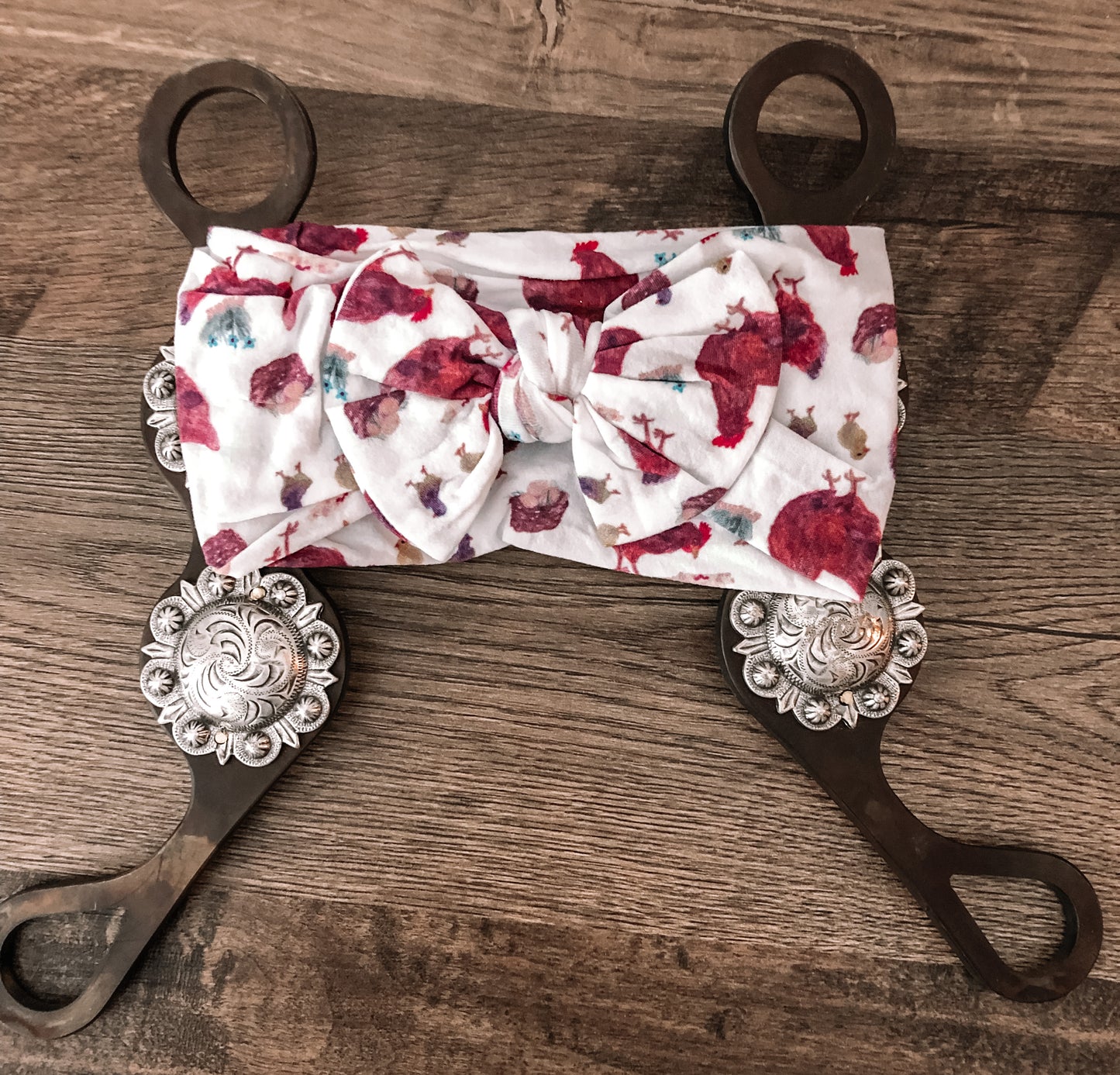 Chickens Nylon Headband Bow