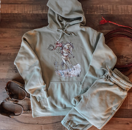 Desert Bucks Hooded Sweatshirt (Women's) - Pistachio