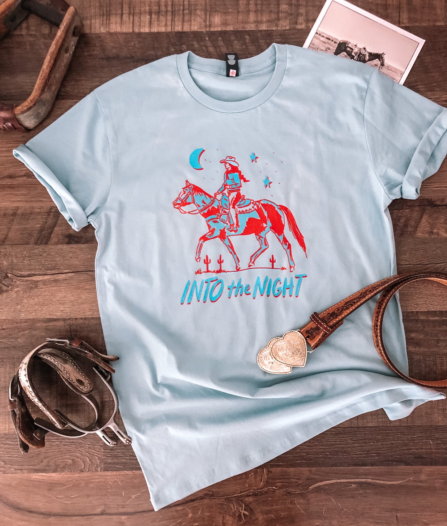 Into the Night Tee (Adult) - Baby Blue