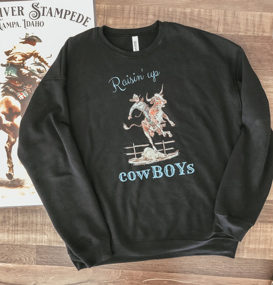 Raisin' Up CowBOYs Adult Crewneck Sweatshirt