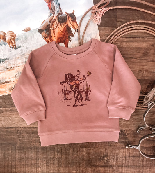 Rearing Horse Pullover (Baby & Toddler) - Aster Purple