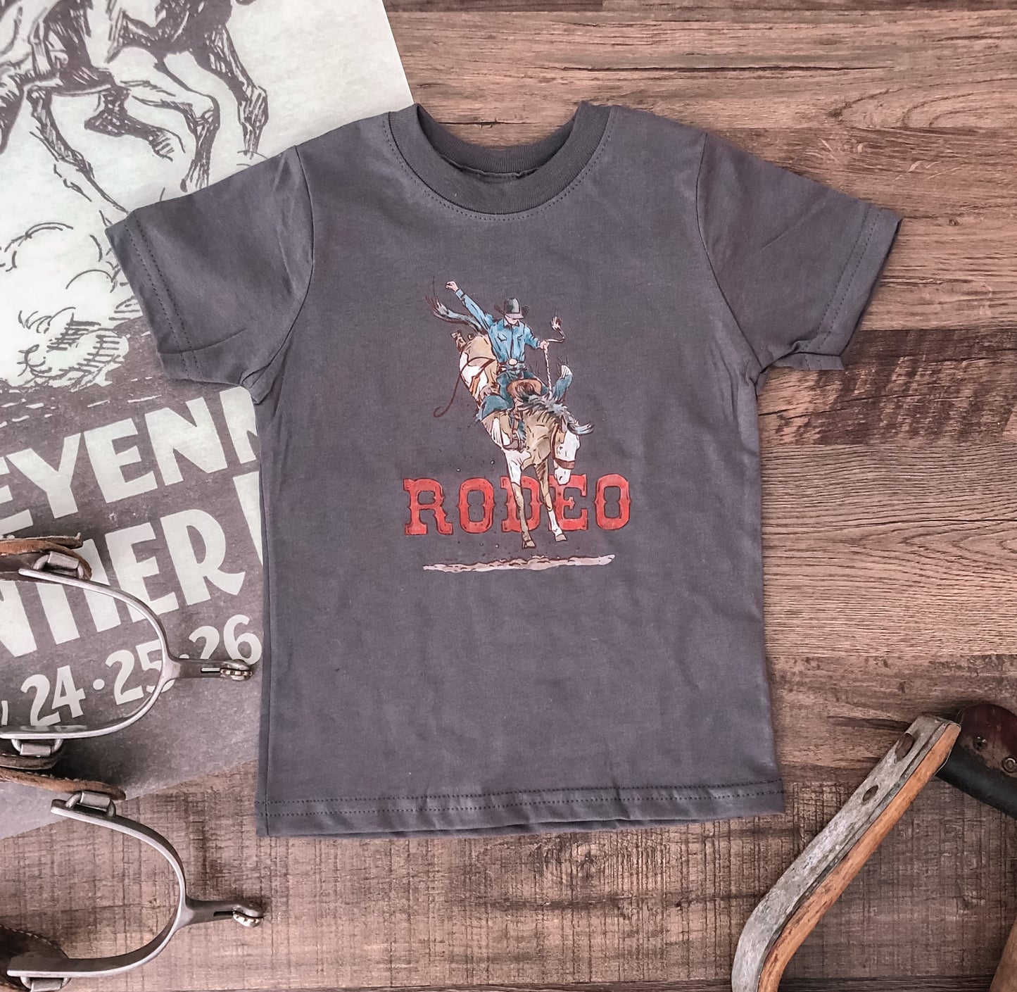 Rodeo Bronc (Baby, Toddler, & Youth) - Pewter