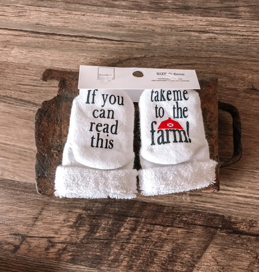 Take Me to the Farm Baby Socks