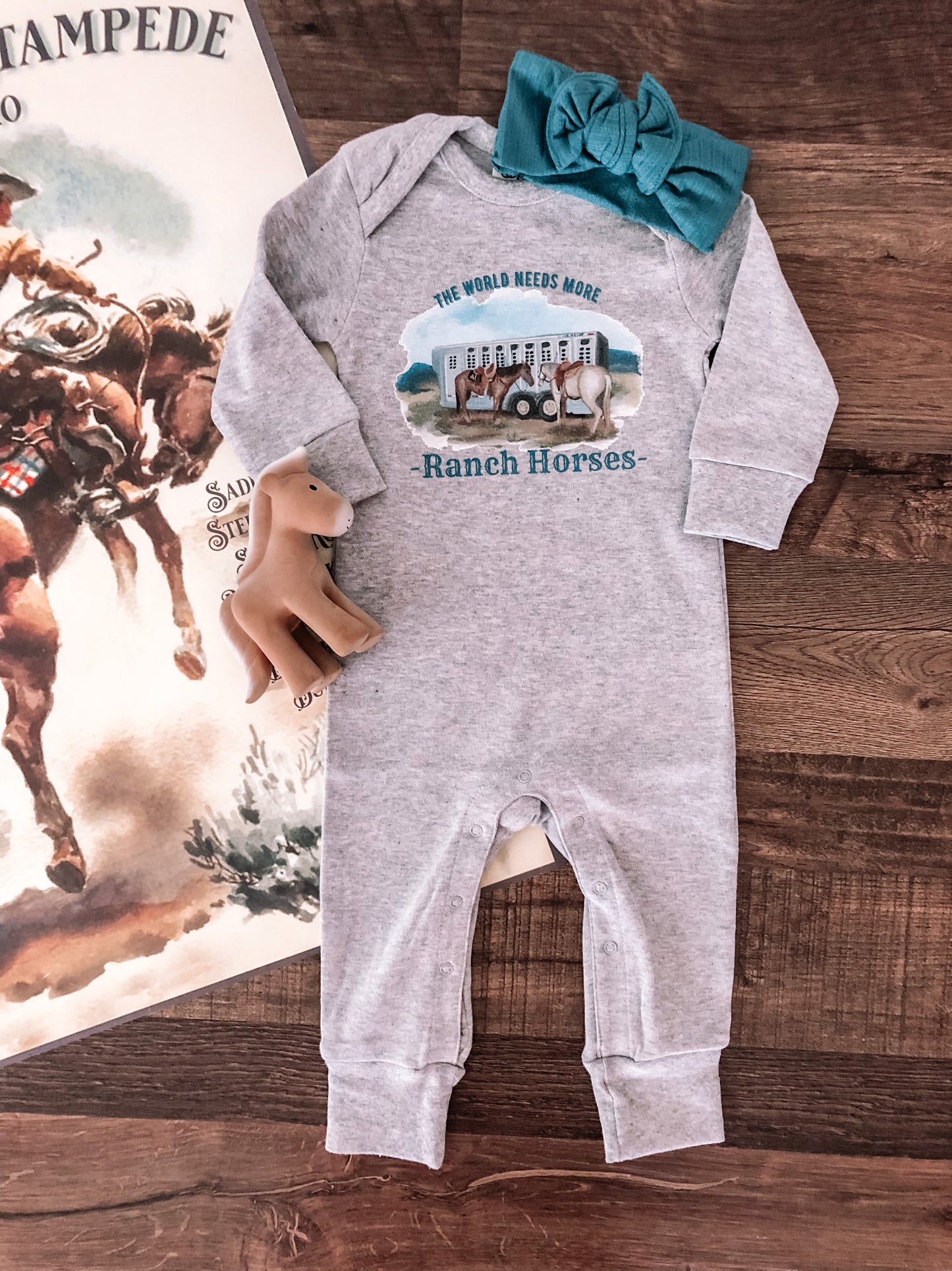 The World Needs More Ranch Horses Romper