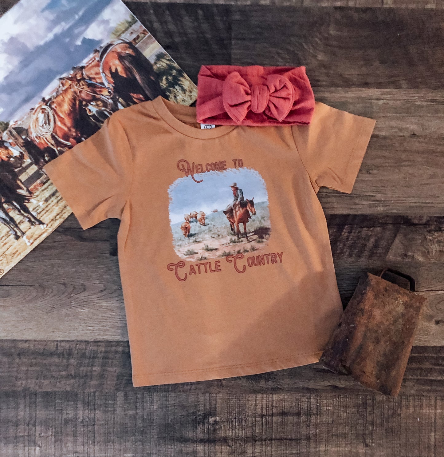 Welcome to Cattle Country tee (Baby & Toddler) - Ginger
