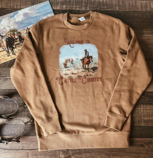 Welcome to Cattle Country Crewneck Sweatshirt (Adult)