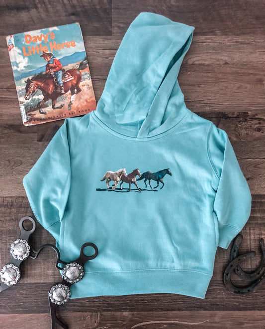 Wild Horses Sweatshirt (Toddler) - Saltwater