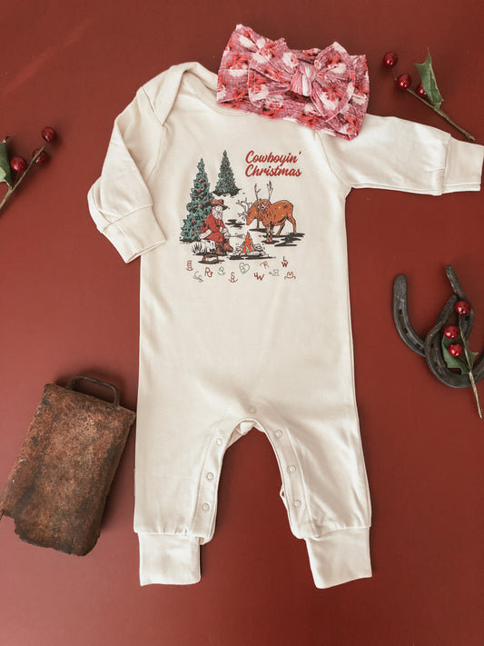 Cowboyin' Christmas Baby Romper