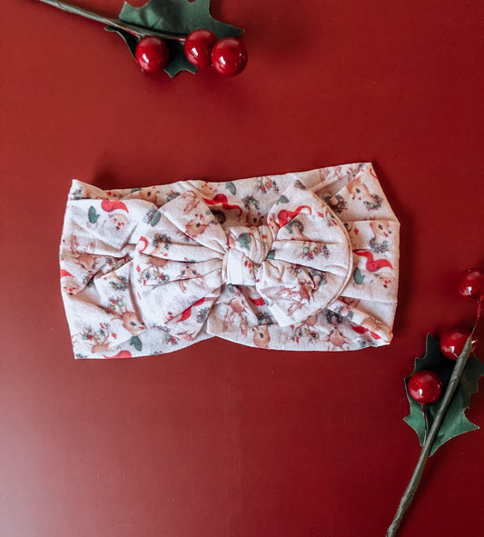 Vintage Reindeer Nylon Bow